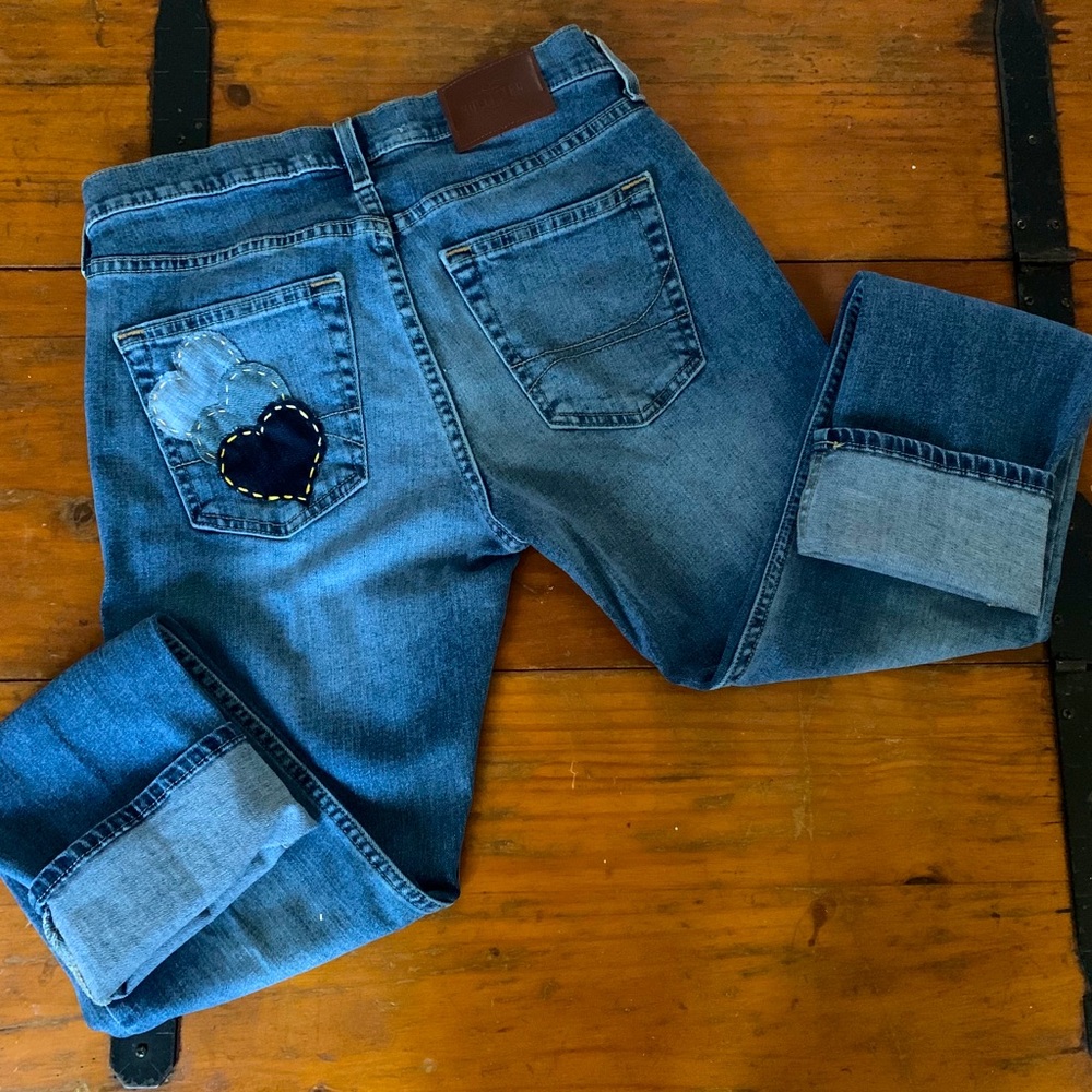 Cute Embelish Hearts Hollister Skinny Fit Jeans